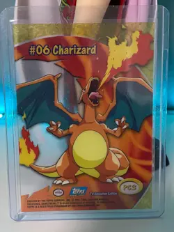 Charizard #06 - Topps 2000 Pokemon TV Animation Clear Card - Canadian Seller! - Image 2
