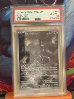 2023 Pokemon Mewtwo Full Art Rare 183/165 Japanese SV2a PSA GEM MINT 10 - Image 1