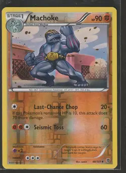 Pokemon - Machoke - 48/101 - Uncommon - Reverse Holo - Plasma Blast - LP - Image 1