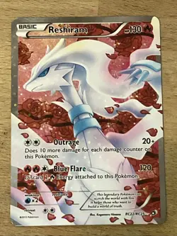 Pokemon TCG Reshiram RC22/RC25 Full Art Legendary Treasures Moderately PLAYED MP - Image 1