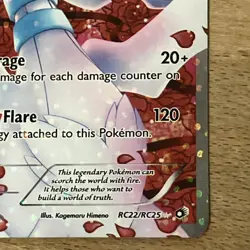 Pokemon TCG Reshiram RC22/RC25 Full Art Legendary Treasures Moderately PLAYED MP - Image 4