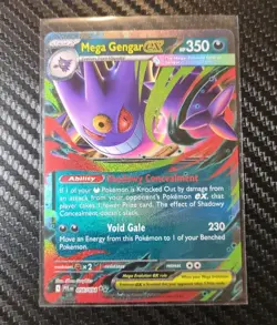 Pokemon TCG Mega Gengar ex 056/094 Me02: Phantasmal Flames Double Rare Holo NM A - Image 1