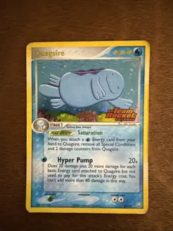 Pokemon TCG Quagsire 26/109 Holo Rare EX Team Rocket Returns Stamped 2004 - Image 1