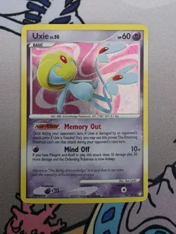Pokemon TCG Uxie 18/123 Mysterious Treasures Holo Rare LP - Image 1
