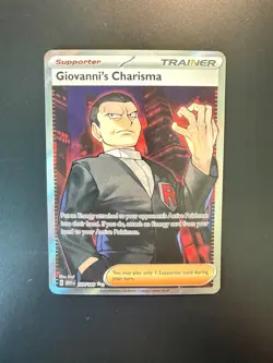 Giovanni's Charisma 197/165 Full Art SR Pokemon 151 English - Image 1