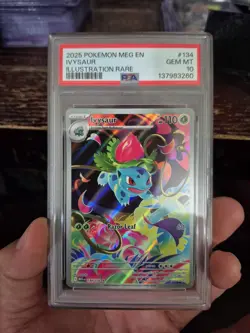 Pokemon Ivysaur 134/132 Me01 Mega Evolution Illustration Rare Holo PSA 10 2025 - Image 3