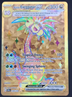Pokemon TCG Alolan Exeggutor ex 248/191 - SV08: Surging Sparks Hyper Rare NM - Image 1