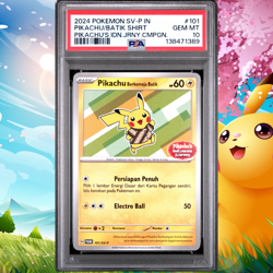 PSA 10 POKEMON INDONESIAN SV-P PROMO #101 PIKACHU IN BATIK SHIRT - Image 1