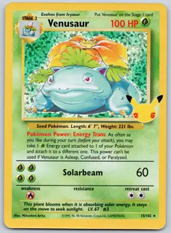 Venasaur 15/102 (NM) - Celebrations: Classic Collection - Holo Rare Pokemon TCG - Image 1