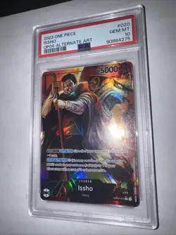 PSA 10 English One Piece OP04-020 Issho Alternate Art Kingdoms of Intrigue - Image 3