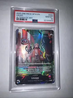 Usopp OP10-042 Leader Parallel / Alternate Art One Piece Royal Blood ENG PSA 10 - Image 1