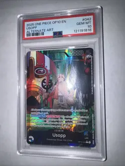Usopp OP10-042 Leader Parallel / Alternate Art One Piece Royal Blood ENG PSA 10 - Image 2