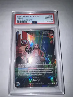 Usopp OP10-042 Leader Parallel / Alternate Art One Piece Royal Blood ENG PSA 10 - Image 3
