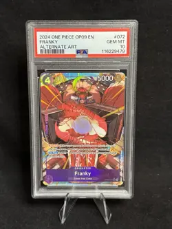 Franky Op09-072 Alt Art Emperors in the New World English One Piece PSA 10 - Image 1