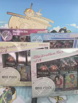 One Piece TCG Illustration Box Vol.1-4 Bundle,English Version Factory Sealed New - Image 1