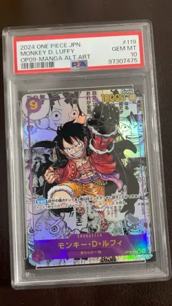 PSA 10 Luffy Ace And Shanks Manga Alt Art Emperors in the New World ONE PIECE - Image 1
