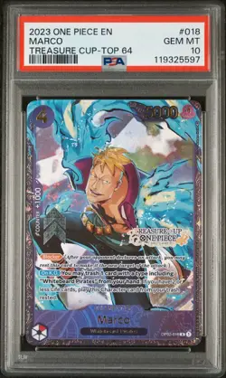 2024 ONE PIECE PROMOS OP02-018 MARCO TREASURE CUP TOP 64 PRIZE - Image 1