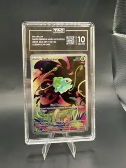 Pokemon Bulbasaur 133/132 Mega evolution Illustration Rare TAG 10 Gem Mint - Image 1
