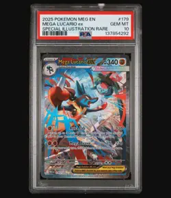 Pokemon 2025 Mega Lucario ex 179/132 SIR Mega Evolution GEM MINT PSA 10 - Image 1