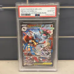 Pokemon 2025 Mega Lucario ex 179/132 SIR Mega Evolution GEM MINT PSA 10 - Image 1