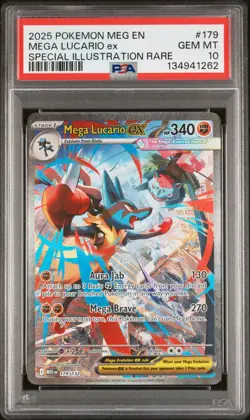 Pokemon 2025 Mega Lucario ex 179/132 SIR Mega Evolution GEM MINT PSA 10 - Image 2
