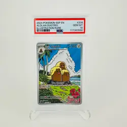 2024 Pokemon SSP EN-Surging Sparks Alolan Dugtrio #208 Illustration Rare PSA 10 - Image 3