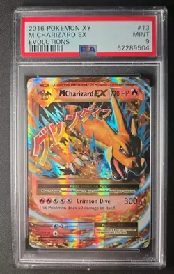 M Charizard EX Ultra Rare Pokemon TCG Evolutions 13/108 PSA 9 MINT - Image 1