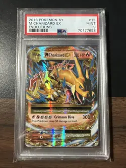 M Charizard EX Ultra Rare Pokemon TCG Evolutions 13/108 PSA 9 MINT - Image 1