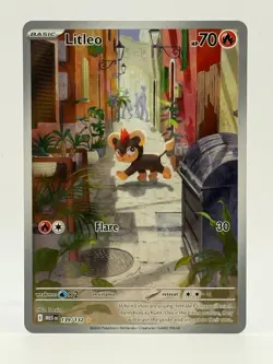 2025 Near Mint Pokemon Litleo 139/132 IR Mega Evolution ME01 Illustration NM - Image 1