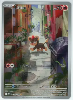 Pokemon TCG Litleo 139/132 Me01: Mega Evolution Illustration Rare *Near Mint* - Image 1