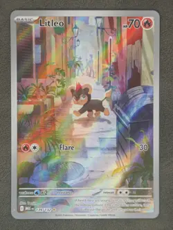 Litleo - 139/132 Pokemon TCG Illustration Rare ME01: Mega Evolution Near Mint - Image 3