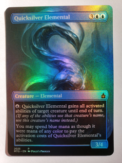 Quicksilver Elemental FOIL Proxy Playtest Card with Custom Art Design - Image 3