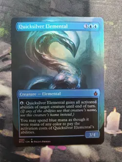 Quicksilver Elemental FOIL Proxy Playtest Card with Custom Art Design - Image 4