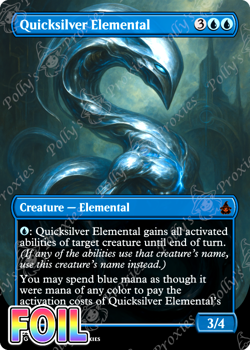 Quicksilver Elemental FOIL Proxy Playtest Card with Custom Art Design - Image 5