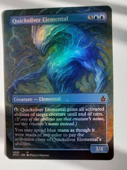 Quicksilver Elemental FOIL Proxy Playtest Card Custom Van Gogh Style Art Design - Image 3