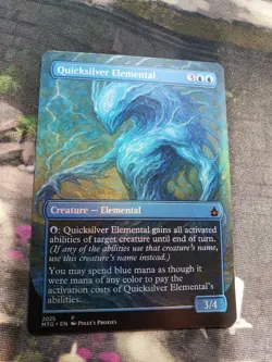 Quicksilver Elemental FOIL Proxy Playtest Card Custom Van Gogh Style Art Design - Image 5