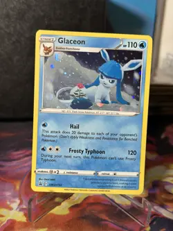 Glaceon SWSH192 Brilliant Stars Black Star Promo Pokemon Card Cosmos Holo - Image 1