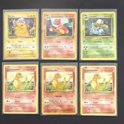 Pokemon TCG Pikachu, Charmander, Charmeleon & Ivysaur Lot (Base Set, 6 Cards, E. - Image 1