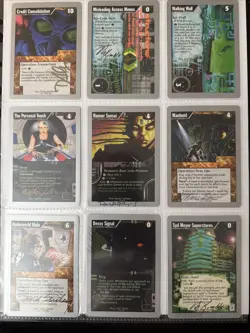 EE-1 Mixed Lot Of 9 Signed Netrunner Cards Alexander Kimble Sledd Hughes Etc - Image 1