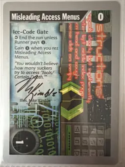 EE-1 Mixed Lot Of 9 Signed Netrunner Cards Alexander Kimble Sledd Hughes Etc - Image 3