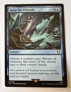 The Lord of the Rings MTG Raise the Palisade Commander Card Near Mint Condition - Image 1