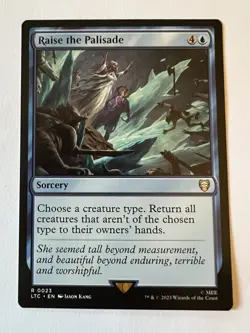 The Lord of the Rings MTG Raise the Palisade Commander Card Near Mint Condition - Image 2
