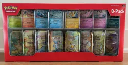 Pokemon Prismatic Evolutions 8 Mini-Tins with Promo Cards Costco Pack - New - Image 1