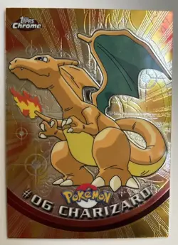 Charizard #6 2000 Tops Chrome Series 1 Pokemon Trading Card mint rare find - Image 1