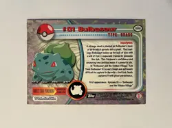 Bulbasaur #01 Topps TV Animation Edition Black Label Pokemon Card - Image 2