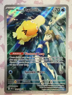 Misty's Psyduck 193/182 Illustration Card Destined Rivals Pokemon TCG DRI HOLO - Image 1