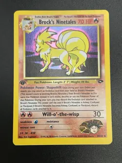 BROCK’S NINETALES Pokemon Card - 1st Edition - Gym Challenge - 3/132 - NM (A) - Image 4