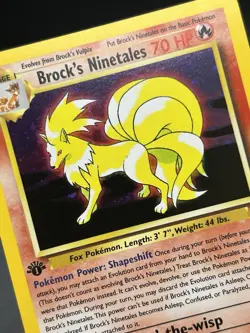 BROCK’S NINETALES Pokemon Card - 1st Edition - Gym Challenge - 3/132 - NM (A) - Image 5
