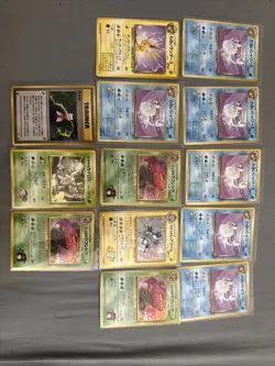 Pokemon Vintage Japanese Pokemon Cards Lot x13 Vaporeon Magneton Jolteon Rocket - Image 1