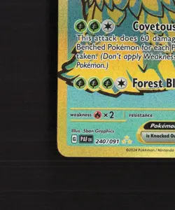 Wo-Chien ex 240/091 Paldean Fates Full Art Ultra Rare Holo Pokemon Card NM - Image 5